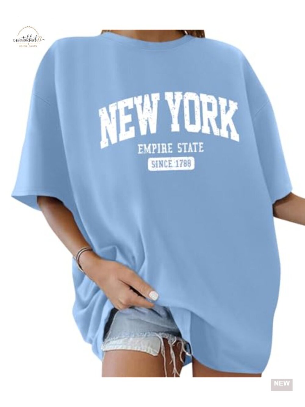 Oversized Cotton Graphic Tee Women Drop Shoulder Short Sleeve Casual